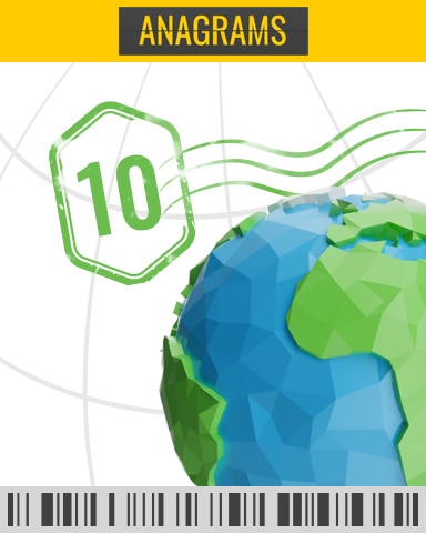Anagrams In-Flight Timed Challenge 1 - 10 Badge