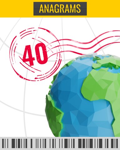 Anagrams Tailwind Challenge 40 Badge