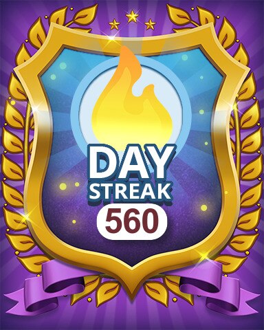 Daily Streak 560 Badge - Pogo Daily Sudoku
