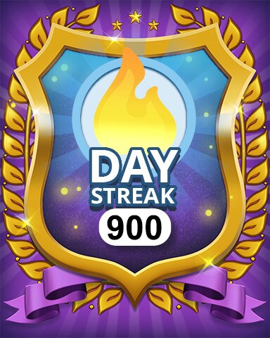 Pogo Daily Sudoku Daily Streak 900 Badge