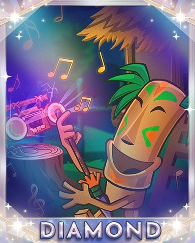 Jungle Gin HD Tiki Rock Diamond Badge