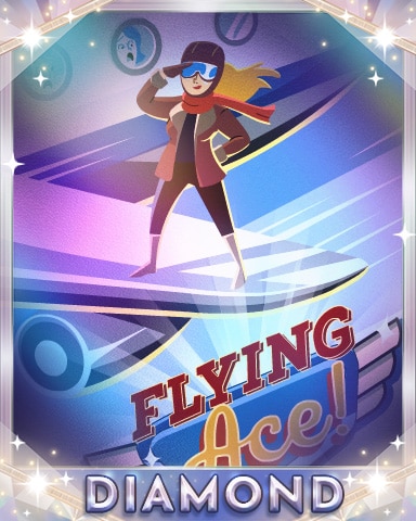 Jet Set Solitaire Just Wingin' It Diamond Badge
