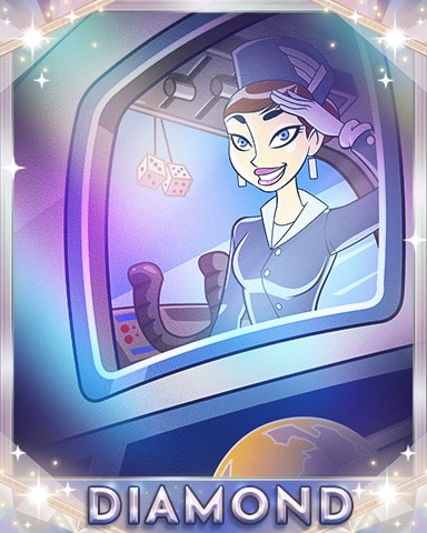 Meet the New Boss Diamond Badge - Jet Set Solitaire