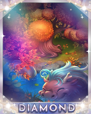Mahjong Garden HD Bathing Dragon Diamond Badge