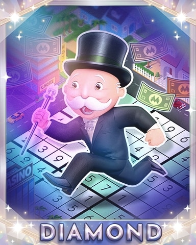 MONOPOLY Sudoku Running the Numbers Diamond Badge