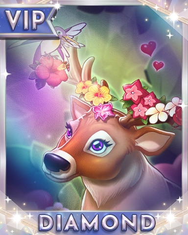 Flowery Friends Diamond Badge - Mahjong Sanctuary