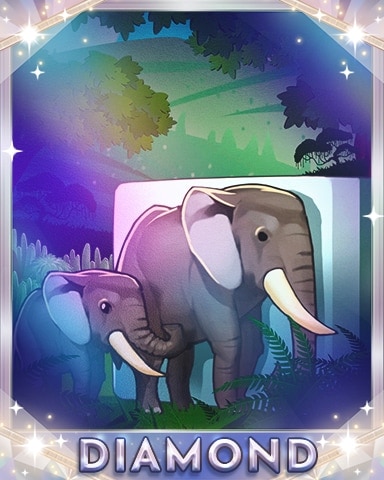 Mahjong Safari HD Elephant Tile Safari Diamond Badge