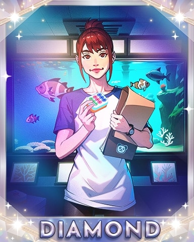 Quinn's Aquarium Mahjong Tiles Diamond Badge