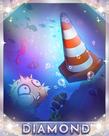 Surprised Pufferfish Diamond Badge - Quinn's Aquarium