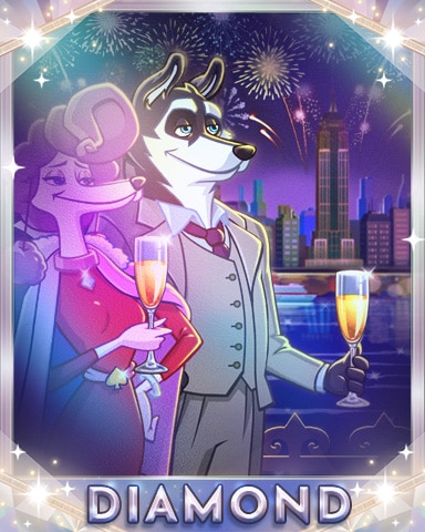 Sophisticated Celebration Diamond Badge - Spades HD