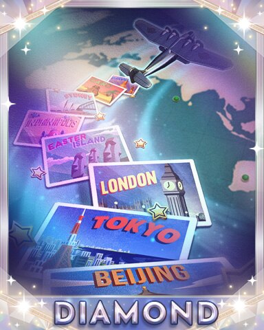 Fly Around the World Diamond Badge - World Class Solitaire HD