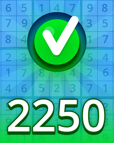 Pogo Daily Sudoku Easy 2250 Puzzles Badge