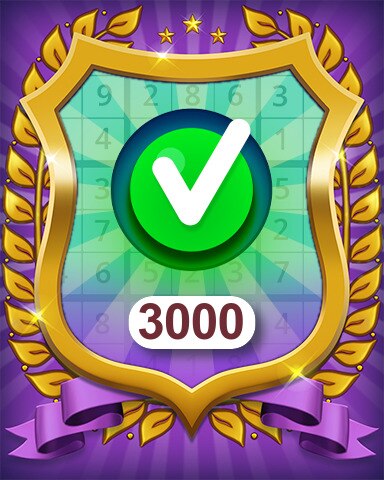 Pogo Daily Sudoku Easy 3000 Puzzles Badge