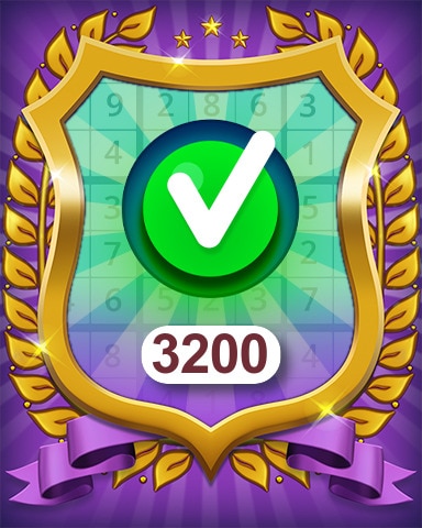 Pogo Daily Sudoku Easy 3200 Puzzles Badge