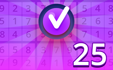 Pogo Daily Sudoku Expert 25 Badge