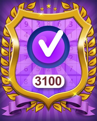 Pogo Daily Sudoku Expert 3100 Puzzles Badge
