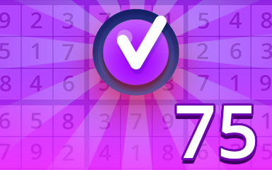 Pogo Daily Sudoku Expert 75 Badge