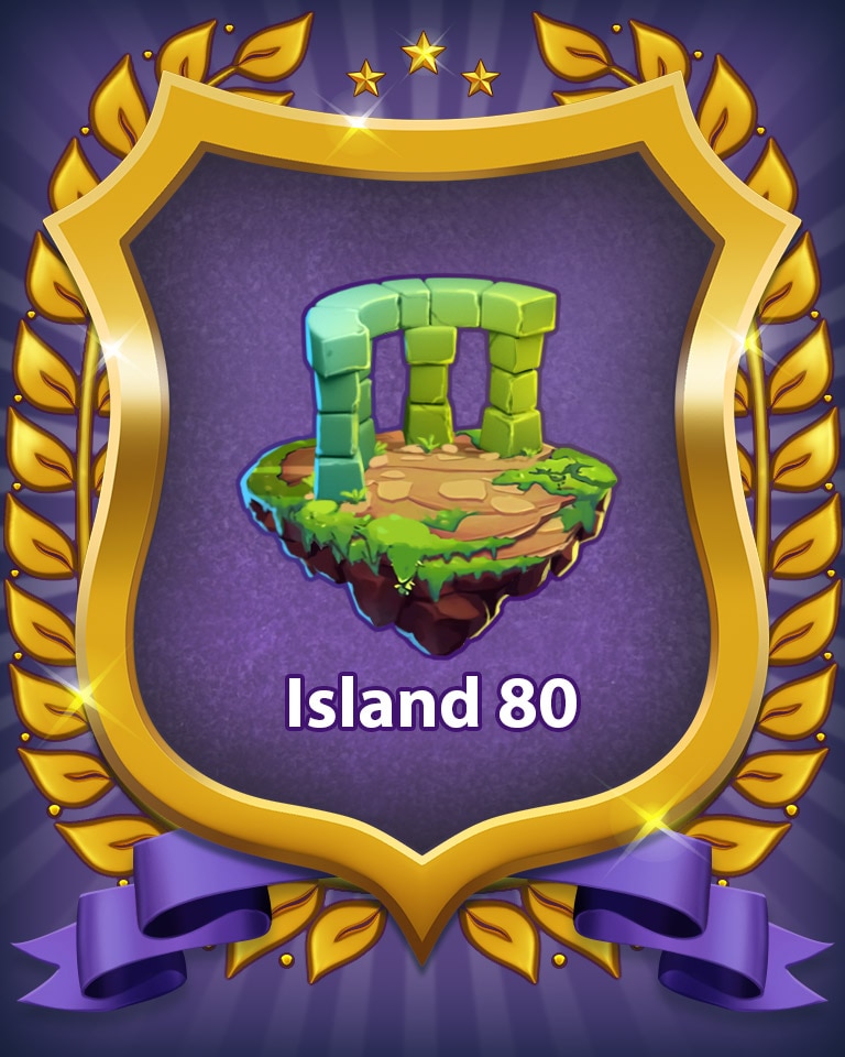 Bejeweled Stars Island 80 Badge