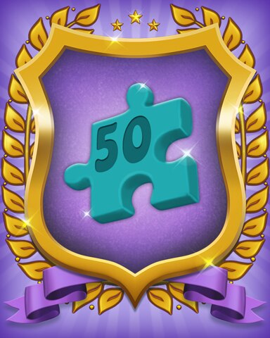 Card Scramble: Viola's Diner Level 50 Badge