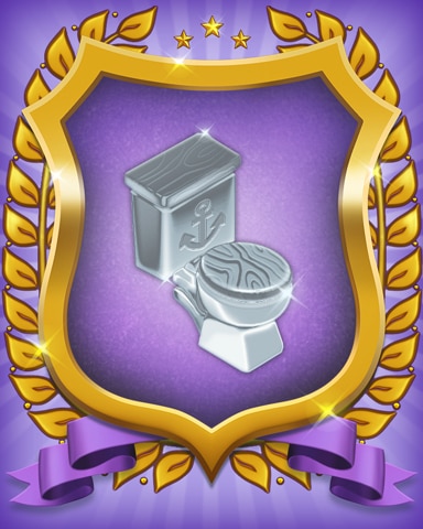 Card Scramble: Viola's Diner Bathroom Bedecked Badge