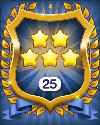 Pogo Farm Merge Valley 5-Star Stickers Collected 25 Badge