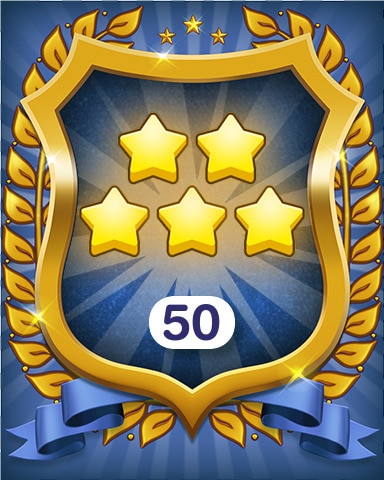 Pogo Farm Merge Valley 5-Star Stickers Collected 50 Badge
