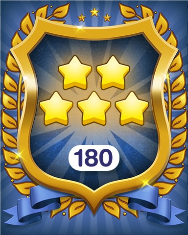 Pogo Farm Merge Valley 5-Star Stickers Collected 180 Badge