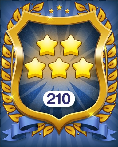 Pogo Farm Merge Valley 5-Star Stickers Collected 210 Badge