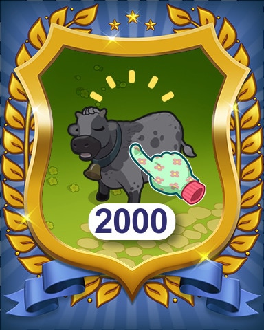 Pogo Farm Merge Valley Harvested 2000 Badge