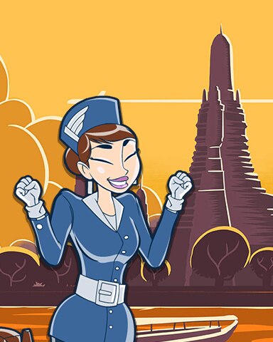 Bangkok Coach Badge - Jet Set Solitaire