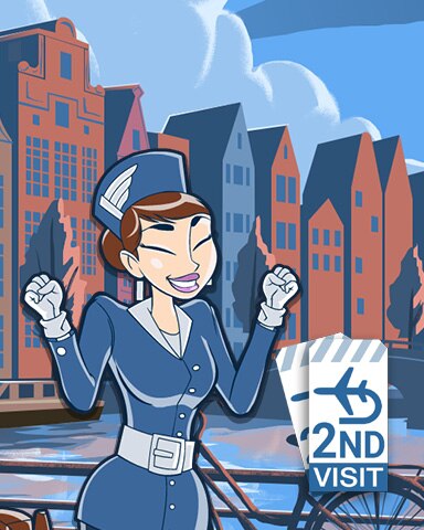 Jet Set Solitaire Amsterdam, Netherlands Coach Badge