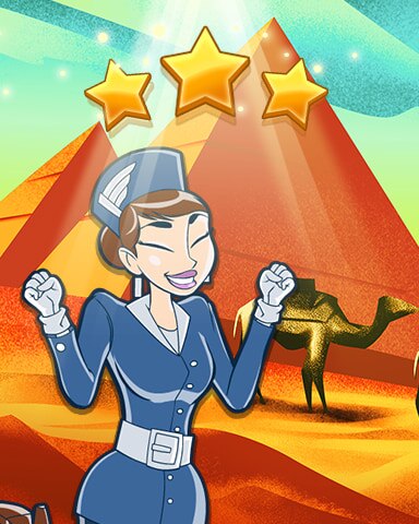 Pogo Jet Set Solitaire Cairo World Class Badge