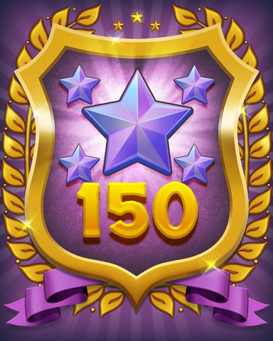 Mahjong Sanctuary Purple Stars 150 Badge