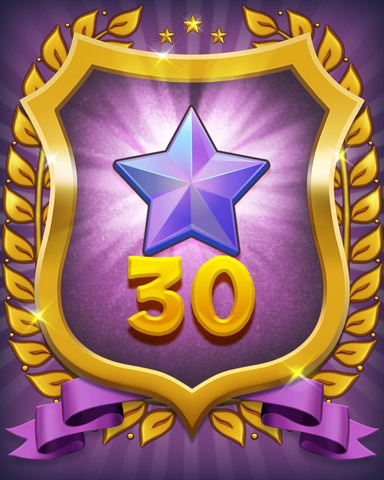 Mahjong Sanctuary Purple Stars 30 Badge