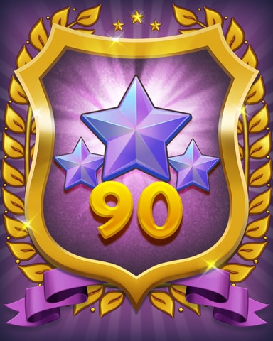 Mahjong Sanctuary Purple Stars 90 Badge