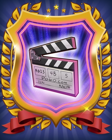 Poker Town Clapper Board Charm Badge