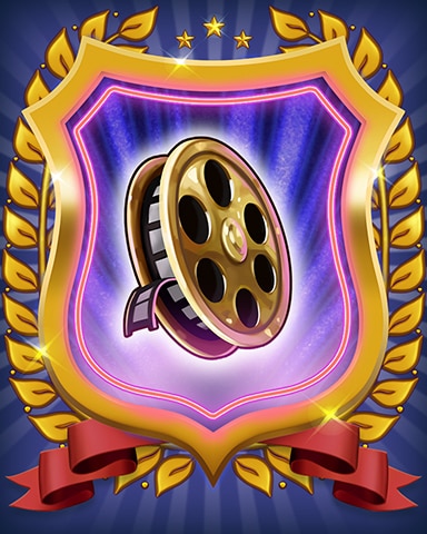 Poker Town Film Reel Charm Badge