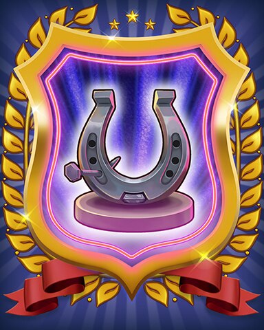 Poker Town Fortune Horsehoe Charm Badge