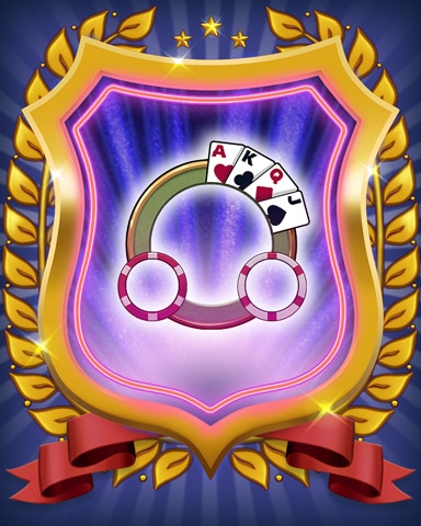 Poker Town Royal Four Frame Badge