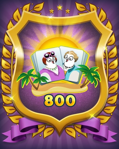 Snowbird Solitaire Level 800 Badge