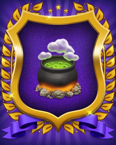Snowbird Solitaire Halloween Cauldron Badge