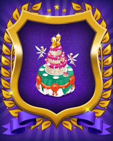 Snowbird Solitaire 22nd Anniversary Cake Badge