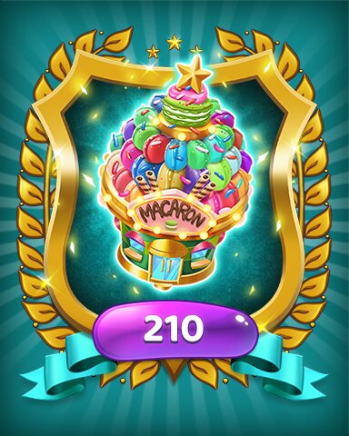 Sweet Tooth Town Macaron Level 210 Badge