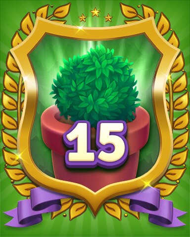 Secret Word Gardens Gardener Level 15 Badge