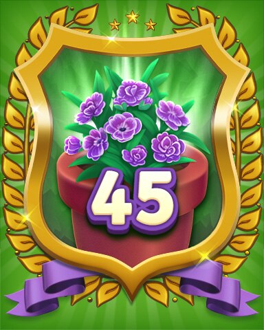 Secret Word Gardens Gardener Level 45 Badge