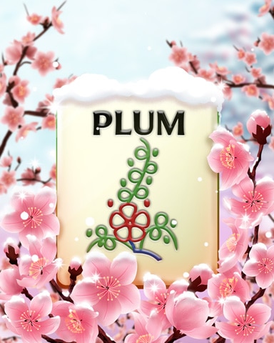 Mahjong Garden HD Plum Four Gentlemen Badge