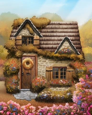 Fall Cottages Badge Collection Badge