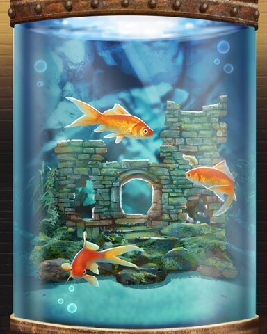 Mahjong Safari HD Partial Walls Aquarium Ruins Badge