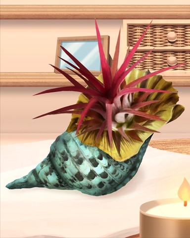 Red Lonantha Seashells and Plants Badge - Quinn's Aquarium