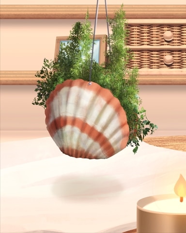 Hanging Fern Seashells and Plants Badge - Quinn's Aquarium